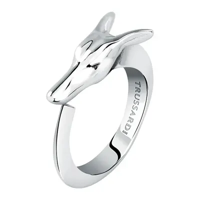 Trussardi Anello In Acciaio Aperto Distinctive T-Heritage Tjaxb06 - Circuito: 52 Mm