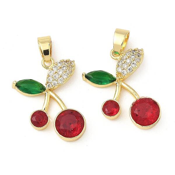 Brass Micro Pave Cubic Zirconia Pendants