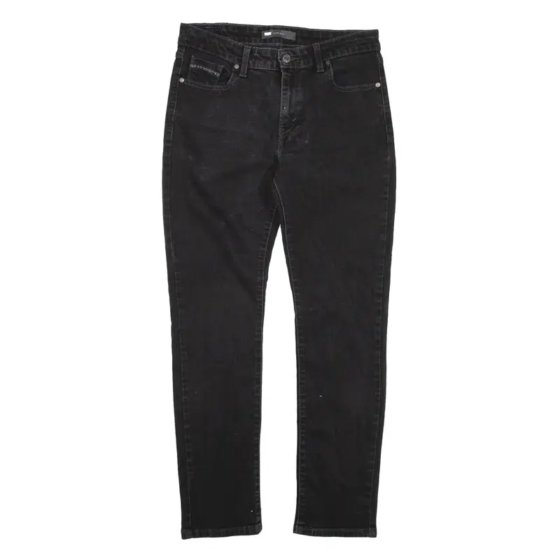 LEVI'S Mid Rise Jeans Black Denim Regular Skinny Womens W31 L29