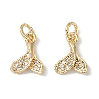 Brass Micro Pave Clear Cubic Zirconia Pendants
