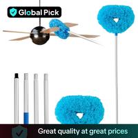 Ceiling Fan Cleaner Duster with Extension Pole, 1 Set Dust Removal Brush, Removable and Washable Microfiber Ceiling and Fan D...