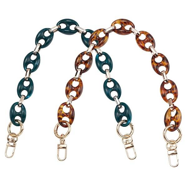 2Pcs 2 Colors Acrylic Cable Chains Bag Handles