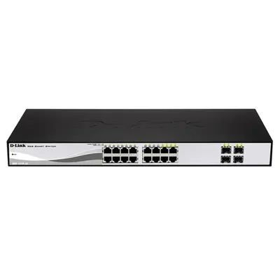 DGS-1210-16 D-Link DES-1210 Series 16 x 10/100/1000Base-T RJ-45 and 4 x Combo RJ-45/SFP (mini-GBIC) Ports Layer 2 Gigabit Eth...