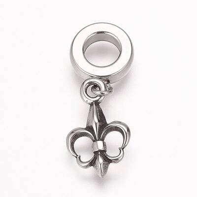 304 Stainless Steel European Dangle Charms
