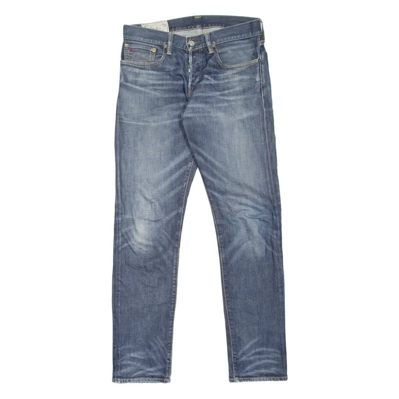 POLO RALPH LAUREN Sullivan Mens Jeans Blue Slim Straight Stone Wash W31 L32