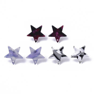 Cellulose Acetate(Resin) Stud Earring Findings