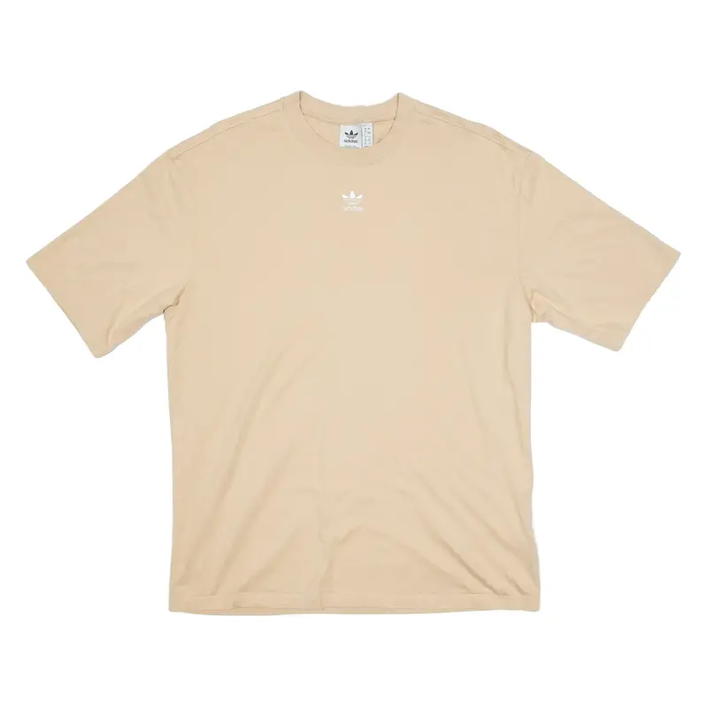 ADIDAS ORIGINALS Oversized Womens T-Shirt Beige UK 8