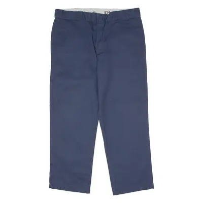 DICKIES 874 Original Workwear Mens Twill Trousers Blue Regular Straight W36 L28