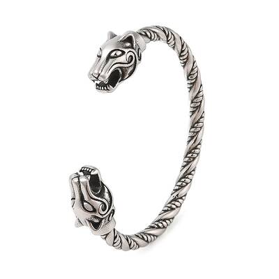 Viking 304 Stainless Steel Open Cuff Bangles for Men
