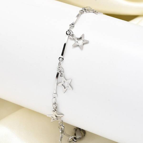 304 Stainless Steel Star Charm Bracelets