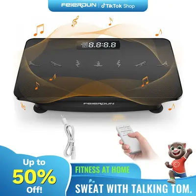 FEIERDUN Vibration Plate, Whole Body Vibration Plate Exercise Machine for Lymphatic Drainage, Power Plate Vibration Plate-Hom...
