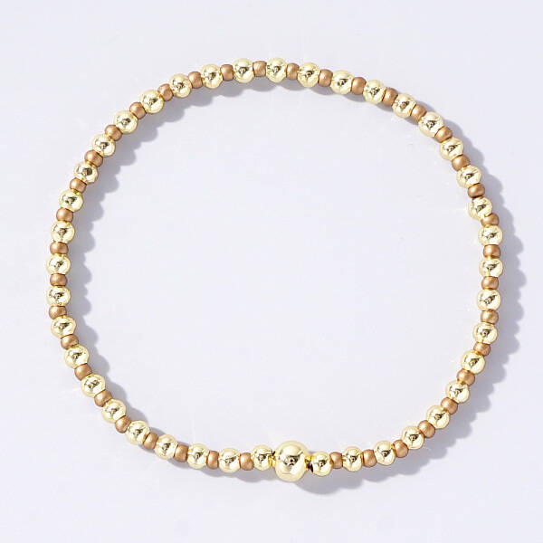Bohemian Style Seed Beaded & Pearl Stretch Bracelet for Women