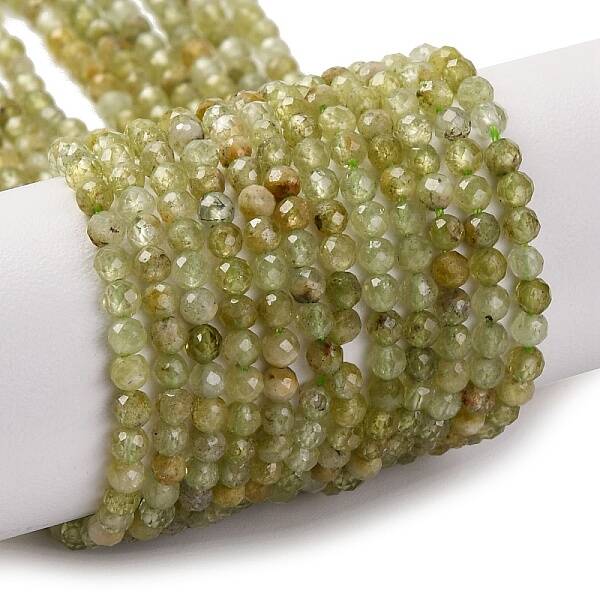 Natural Green Garnet Beads Strands