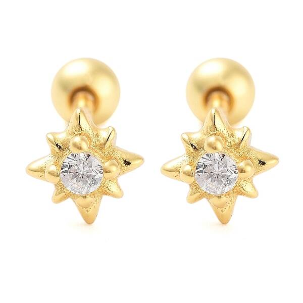 925 Sterling Silver Micro Pave Cubic Zirconia Cartilage Earrings for Women