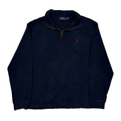 Polo By Ralph Lauren 1/4 Zip - XL Navy Cotton