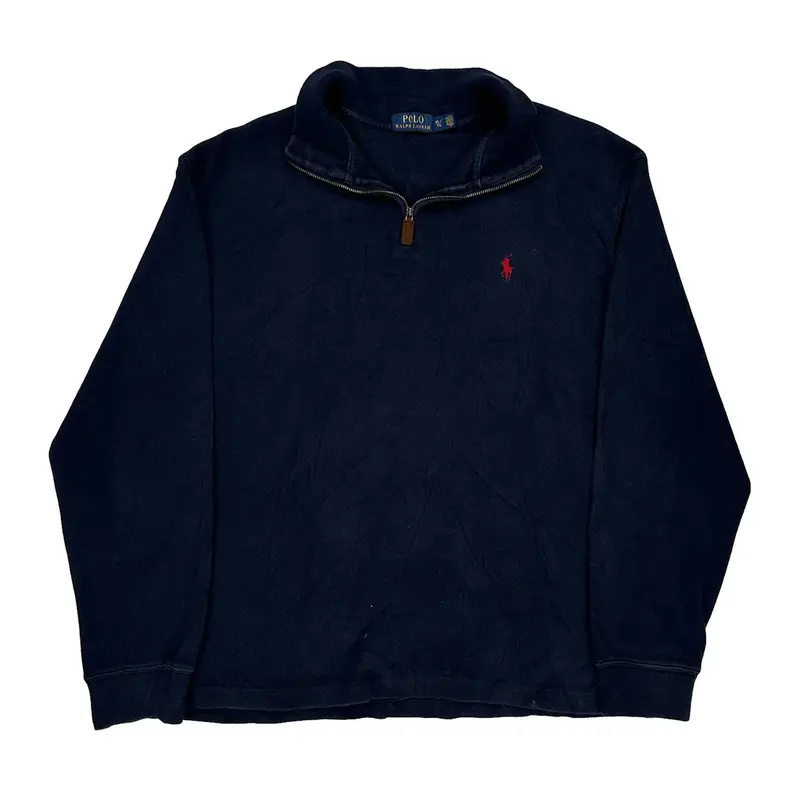 Polo By Ralph Lauren 1/4 Zip - XL Navy Cotton