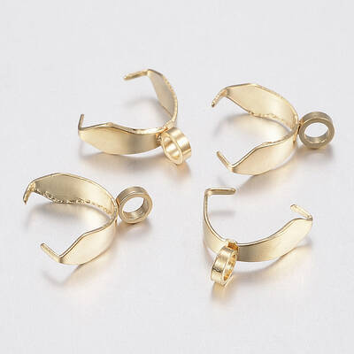 304 Stainless Steel Pendant Pinch Bails