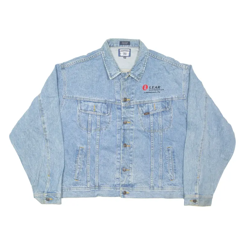 LEE Lear Corporation Mens Denim Jacket Blue 2XL
