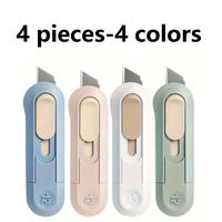 Wrap Box Opener Set, 4 Counts Precision Mini Hard Plastic Cutters for Effortless Unpacking, Portable Box Cutter, Paper Cutter...