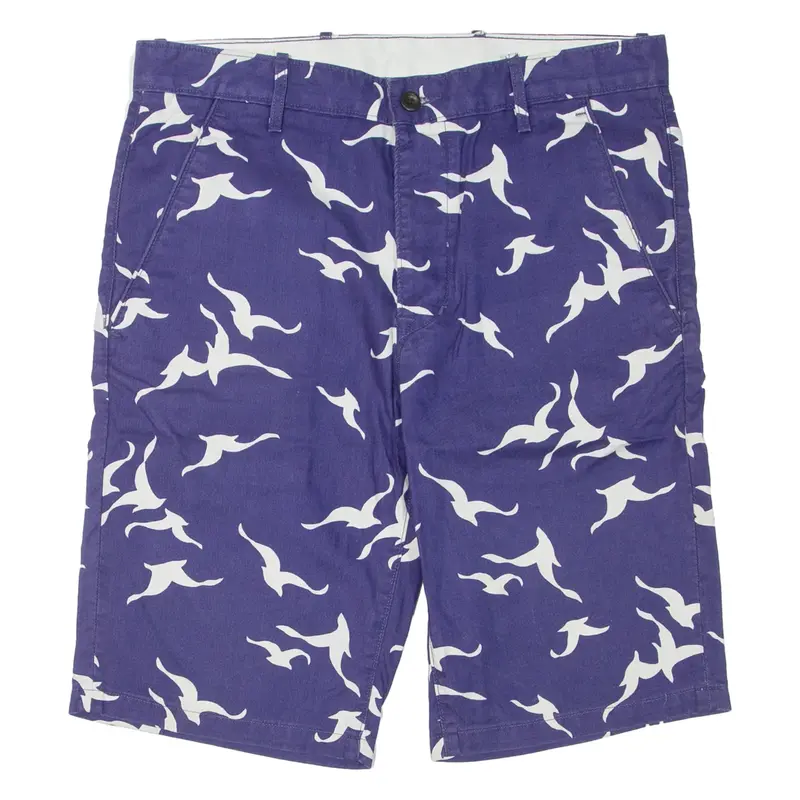 LEVI'S Seagull Mens Casual Shorts Blue Crazy Pattern M W30
