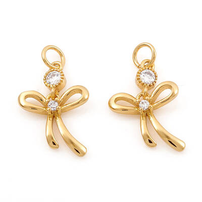 Brass Micro Pave Cubic Zirconia Pendants