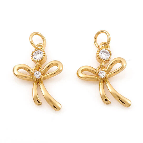 Brass Micro Pave Cubic Zirconia Pendants