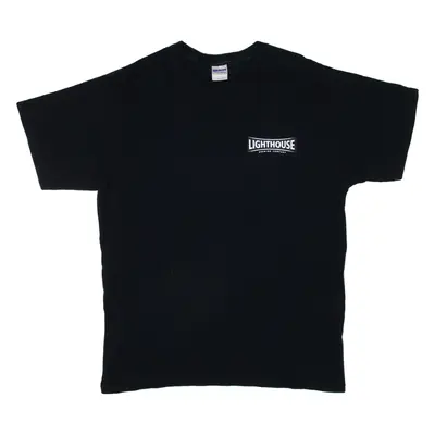 GILDAN Lighthouse Brewing Company Mens T-Shirt Black L