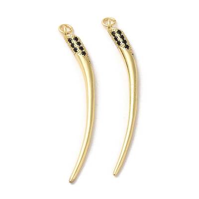 Rack Plating Brass Micro Pave Cubic Zirconia Pendants