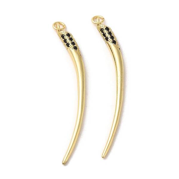 Rack Plating Brass Micro Pave Cubic Zirconia Pendants
