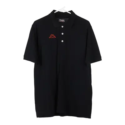 Kappa Polo Shirt - Large Black Cotton