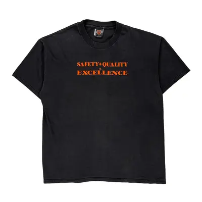 Harley Davidson Graphic T-Shirt - XL Black Cotton