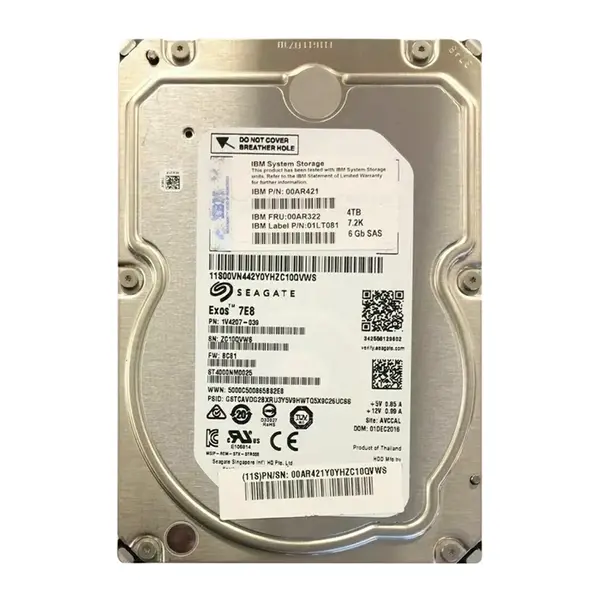 00AR322 IBM 4TB 6Gb/s SAS 7200 3.5-inch 128MB Hard Drive