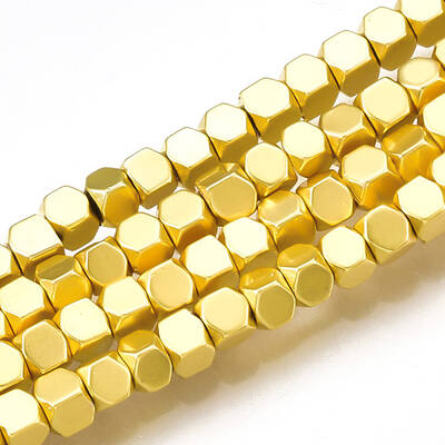 Electroplate Non-magnetic Synthetic Hematite Beads Strands