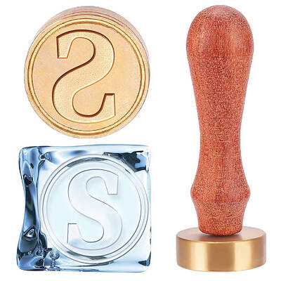 1Pc Golden Tone Brass Stamp Head