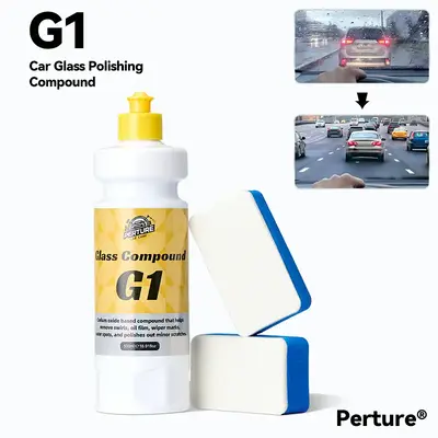 PERTURE G1 Glass Compound - Removes Water Spots, Road Oils, Windshield Haze, Wiper Marks, and Coatings and More to Polish and...