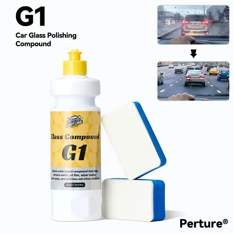 PERTURE G1 Glass Compound - Removes Water Spots, Road Oils, Windshield Haze, Wiper Marks, and Coatings and More to Polish and...