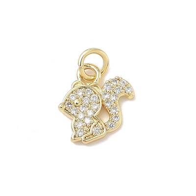 Brass Micro Pave Cubic Zirconia Charms