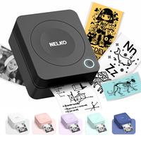 PM230 Bluetooth Mini Sticker Printer with 3 Rolls Paper, Inkless Portable Printer for Photos, Journals, Lists, Memos