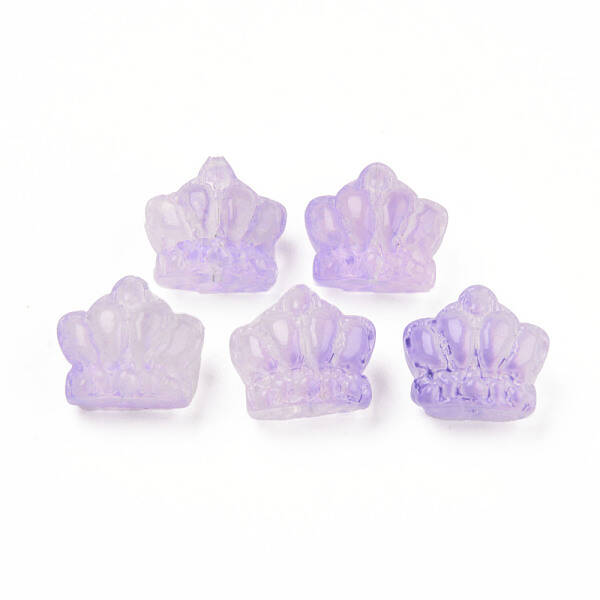 Two Tone Transparent Spray Painted Glass Beads