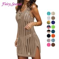 Bellelily Women's Swimwear Cover-Up Vacation Round Neck Design Bathrobe Cover-Up Breathable Very Lightweight Crochet Knit Bea...
