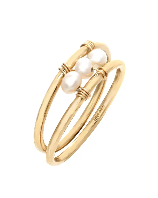 Elana Pearl Ring | Metal Color: Gold | Size: 6