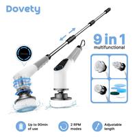 Dovety Electric Spin Scrubber, 8 Replacement Head, 2 Adjustable Speed, Multifunctional Cordless Cleaning Brush, Battery Power...