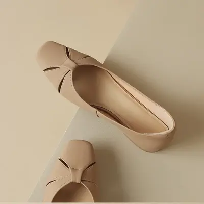CHIKO Sindy Square Toe Block Heels Pumps Shoes