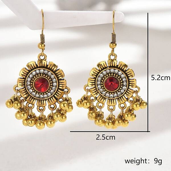 Bohemia Style Holiday Zinc Alloy Tassel Dangle Earrings for Women