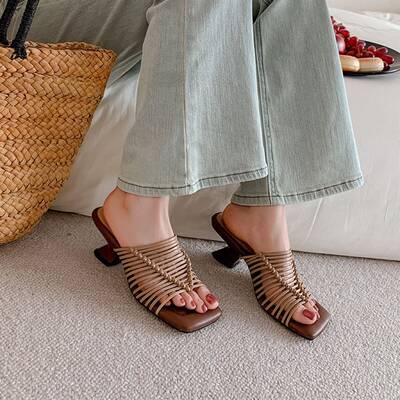 CHIKO Ainhoa Open Toe Kitten Heels Slides Sandals