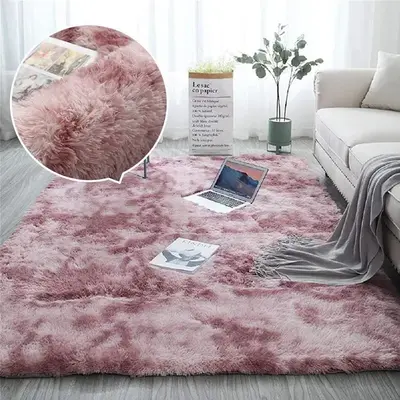Rectangle Tie-dye Pattern Soft Touch Carpet, 1 Piece Non-slip Soft Plush Rug, Decorative Floor Mat For Home Living Room Bedro...