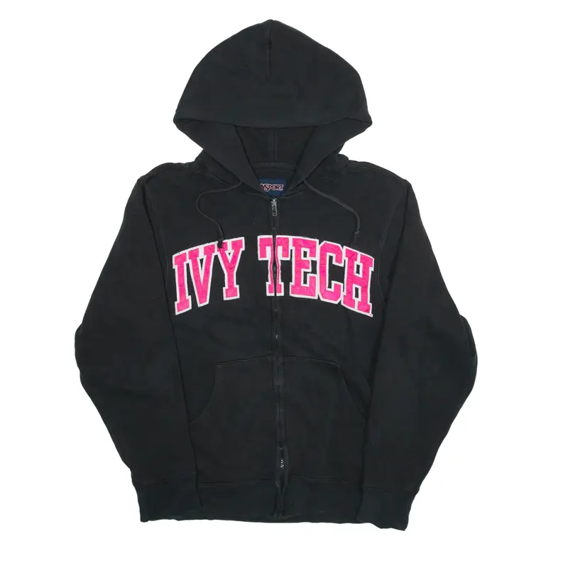 JANSPORT Ivy Tech USA Hoodie Black Full Zip Womens S