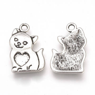 Tibetan Style Alloy Kitten Pendant Enamel Settings