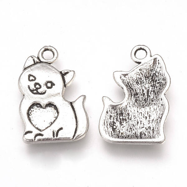 Tibetan Style Alloy Kitten Pendant Enamel Settings