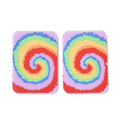 Embossed Opaque Resin Pendants